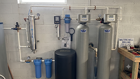Iron and sulfur in well water treatment system installed by Walters Well Drilling in Huntingdon County, PA.